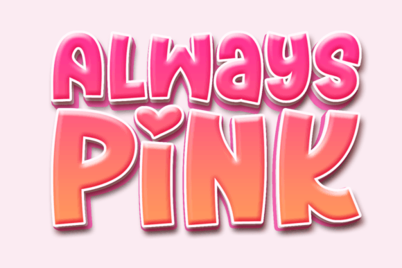 Always Pink: The Whimsical Display Font for Creative Design