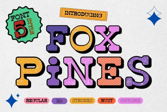 Fox Pines: A Vibrant Font Collection for Dynamic Designs